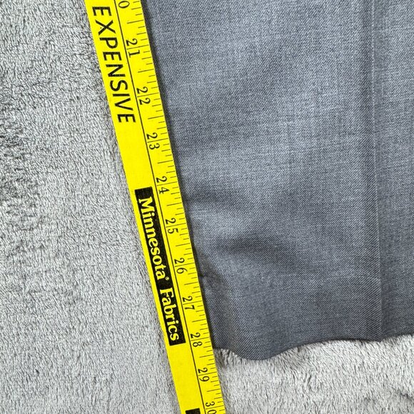 L.L. Bean Men’s 40W Gray Wool Dress Pants Comfort Waist Flat Front - Picture 11 of 14